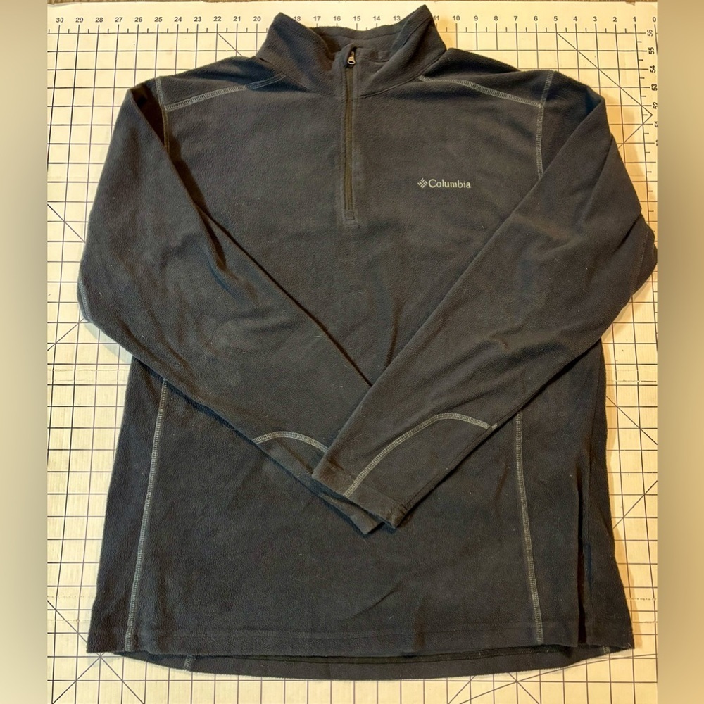 Columbia Men’s Size Large Black Fleece 1/4 Zip Sweater